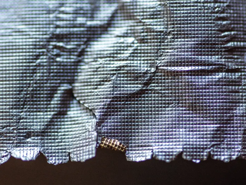 Creative image of metallic paper